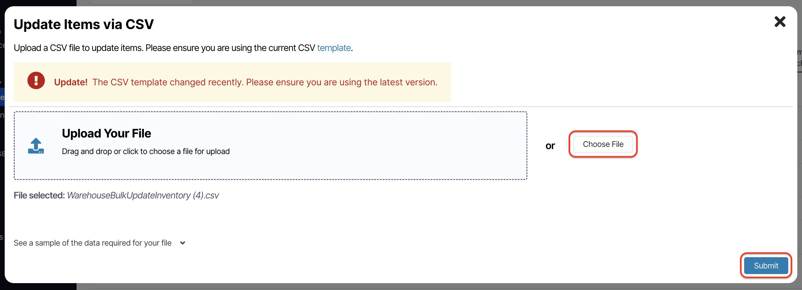 CSVReactificationWH_ChooseCSVFileSelectSubmit.png
