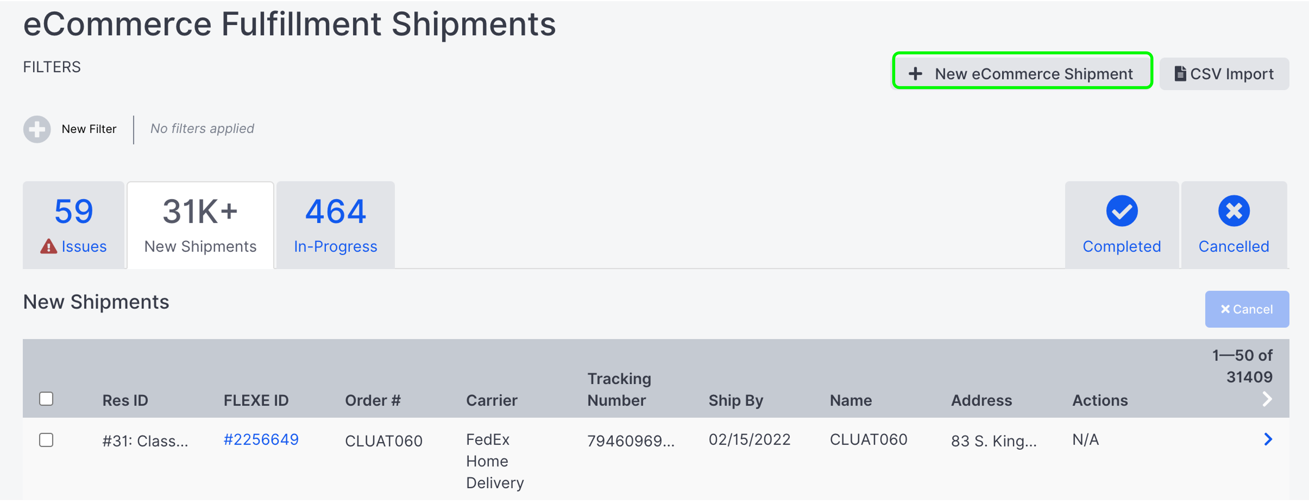 TransitTimeRateShopping_SubmittingOrdersManually_SelectNeweCommerceShipment.png