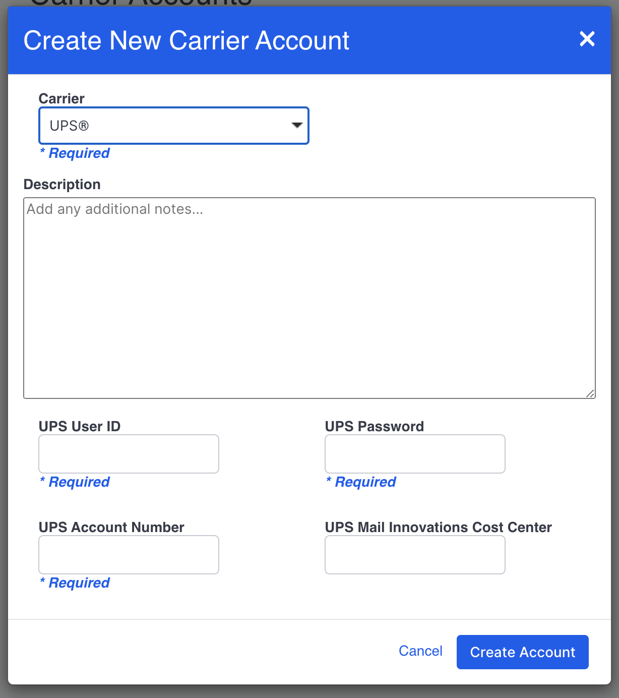 Setting Up Carrier Accounts – Flexe